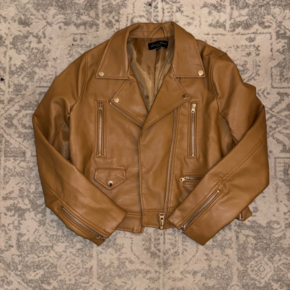 Love Tree Camel Faux Leather Jacket